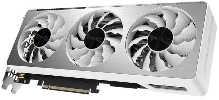 Three Fans RTX Graphics Card White Colored